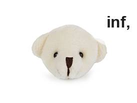 Tête d’ours en peluche, Ø 4,5 cm