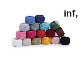 Fil de coton macramé pour crochet, 40 g, peigné